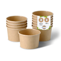 Portionsbecher aus Karton – runde Einweg-Becher für Dips & Saucen
