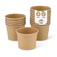 Portionsbecher aus Karton – runde Einweg-Becher für Dips & Saucen
