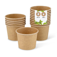 Portionsbecher aus Karton – runde Einweg-Becher für Dips & Saucen