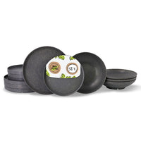 Mehrweg-Tableware Sets, Bio-Compound pfeffergrau