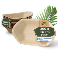 Palmblatt Schiffchen – Einweg-Snackschale für Fingerfood