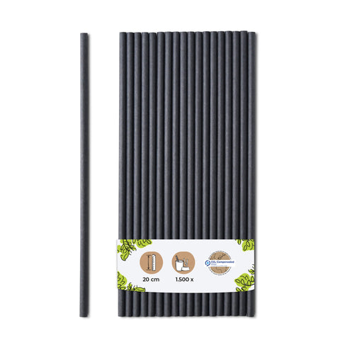 Papier Trinkhalme kompostierbar, Strohhalme für Cocktails