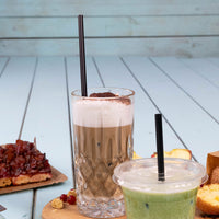 Cocktail Strohhalme schwarz wiederverwendbar für Bar & Event