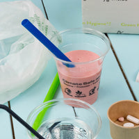 Bubble Tea Strohhalme wiederverwendbar bunt mit Spitze