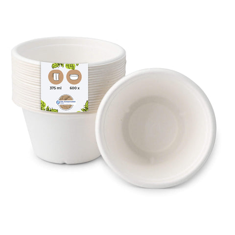 Suppenbecher Zuckerrohr – To-go-Becher kompostierbar für Suppen