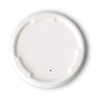 Zuckerrohr-Deckel für Suppenbecher, plastikfrei weiß 105 mm