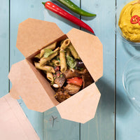 Pappschachtel Kraftkarton, kompostierbar - Speisebox to go