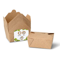 Pappschachtel Kraftkarton, kompostierbar - Speisebox to go