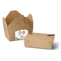Pappschachtel Kraftkarton, kompostierbar - Speisebox to go