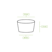 Mini Probierbecher Shotbecher Einwegbecher kompostierbar weiß div Größen