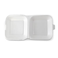 Burgerboxen 15x15x7 cm weiß – Snackbox mit Deckel (XPS)