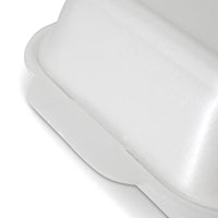 Burgerboxen 15x15x7 cm weiß – Snackbox mit Deckel (XPS)