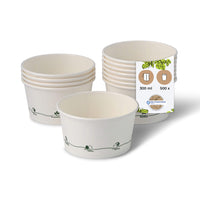 Dessertbecher weiß – runde Einwegschalen für Snacks & Eis