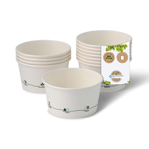 Dessertbecher weiß – runde Einwegschalen für Snacks & Eis