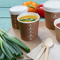 Take-Away-Becher braun – Kartonbecher für Suppen & Salate