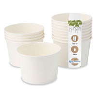 Dessertbecher weiß – runde Einwegschalen für Snacks & Eis
