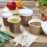Take-Away-Becher braun – Kartonbecher für Suppen & Salate