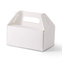 Kuchen Transportbox aus Kraftkarton, weiß & faltbar mit Tragegriff