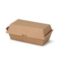 Take Away Speisenverpackung Kartonschatel Klappdeckel braun, div Größen