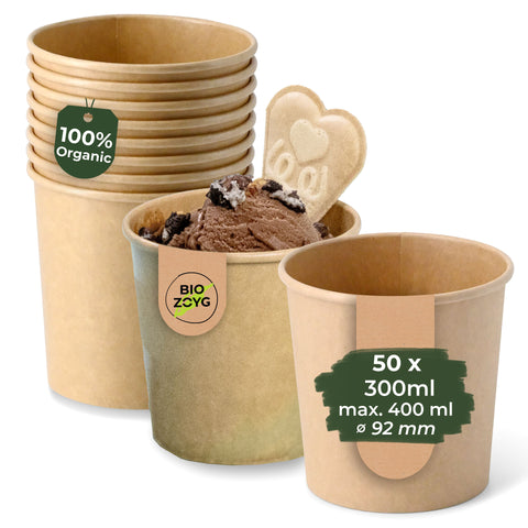 Eisbecher aus Pappe