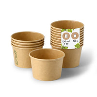 Eisbecher aus Pappe 75 ml - plastikfrei & biologisch abbaubar