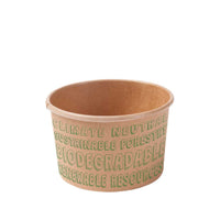 Eisbecher aus Pappe braun - kompostierbare Speisebecher To Go