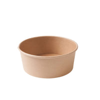 Kraftkarton-Schale rund, kompostierbar - To-Go Salat & Suppe
