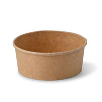 Kraftkarton-Schale rund, kompostierbar - To-Go Salat & Suppe