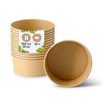 Salatschale aus Karton – kompostierbare To-go-Bowl mit PLA-Beschichtung