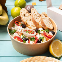 Salatschale aus Karton – kompostierbare To-go-Bowl mit PLA-Beschichtung