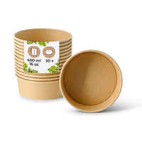 Salatschale aus Karton – kompostierbare To-go-Bowl mit PLA-Beschichtung