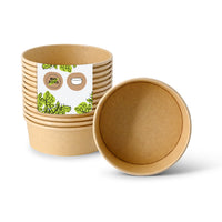 Salatschale aus Karton – kompostierbare To-go-Bowl mit PLA-Beschichtung