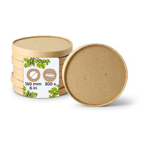 Membrandeckel braun für Kartonschalen, dampfdurchlässig
