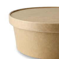 Membrandeckel braun für Kartonschalen, dampfdurchlässig