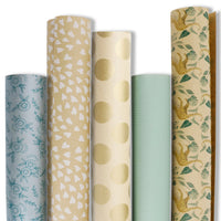 Geschenkpapier Set aus Recyclingpapier – Kraftpapier-Rollen
