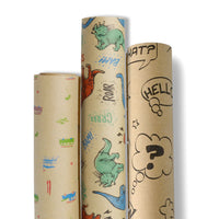 Geschenkpapier Set aus Recyclingpapier – Kraftpapier-Rollen