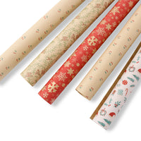 Geschenkpapier Set aus Recyclingpapier – Kraftpapier-Rollen