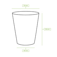 Pappbecher weiß mit Eco-Icon – einwandig, kompostierbar, DIN EN 13432