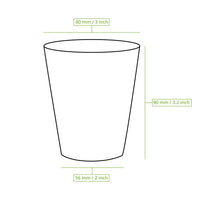 Pappbecher weiß mit Eco-Icon – einwandig, kompostierbar, DIN EN 13432
