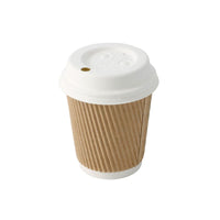 Coffee-To-Go-Deckel aus Pappe – kompostierbar, 80 mm mit Trinkloch
