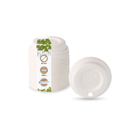 Coffee-To-Go-Deckel aus Pappe – kompostierbar, 80 mm mit Trinkloch