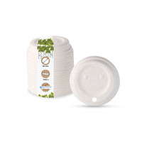 Coffee-To-Go-Deckel aus Pappe – kompostierbar, 80 mm mit Trinkloch