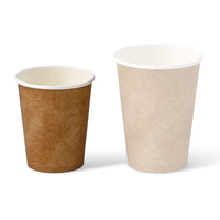Pappbecher braun doppelwandig – kompostierbar, DIN EN 13432, Coffee to go