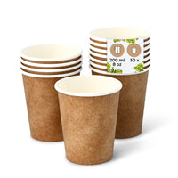 Pappbecher braun doppelwandig – kompostierbar, DIN 13432, Coffee to go
