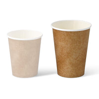 Pappbecher braun doppelwandig – kompostierbar, DIN EN 13432, Coffee to go