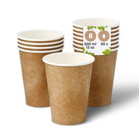 Pappbecher braun doppelwandig – kompostierbar, DIN 13432, Coffee to go