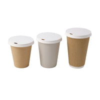 Coffee-To-Go-Deckel aus Papier – kompostierbar, mit Trinkloch
