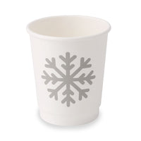 Pappbecher doppelwandig Winter „Schneeflocke"