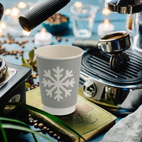 Pappbecher doppelwandig Winter „Schneeflocke"