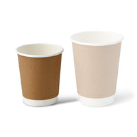 Pappbecher doppelwandig braun - kompostierbare Coffee-to-go-Becher